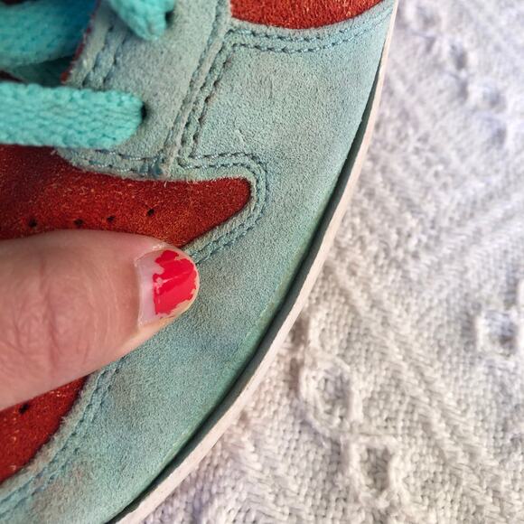 2008 Nike Dunk Low 6.0 Aqua Blue & Orange Suede US 7 EU 38 Skate Y2K Streetwear - Picture 10 of 10